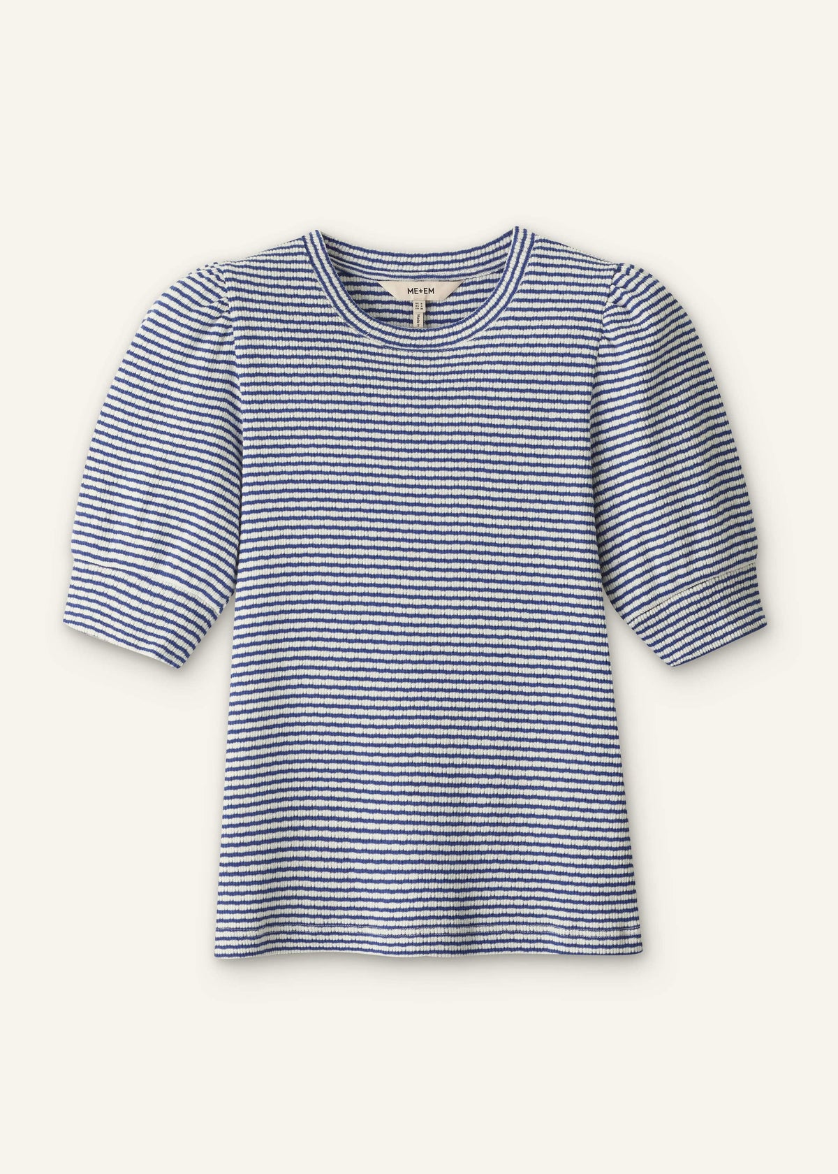 Blue Feminine Sleeve Tee | ME+EM