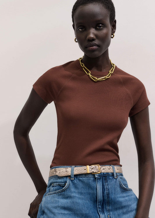 Cinnamon Brown Ultimate Raglan Tee | ME+EM