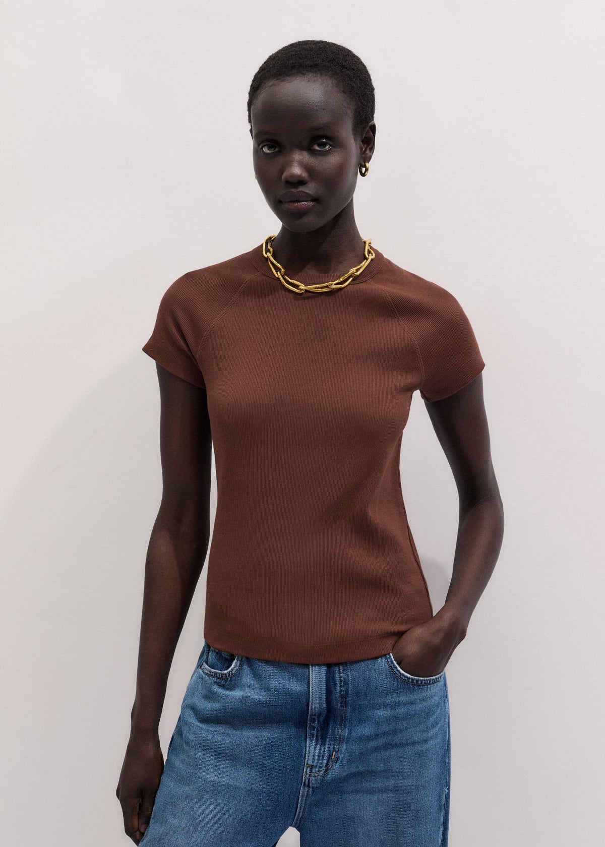 Cinnamon Brown Ultimate Raglan Tee | ME+EM
