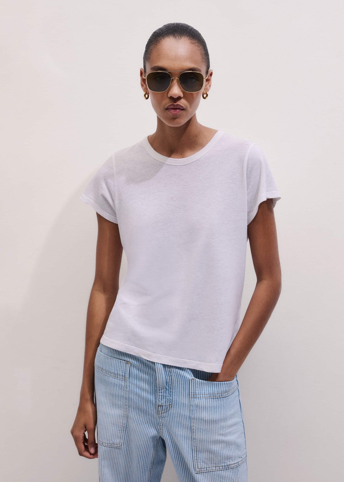 White Soft Washed Tee | ME+EM