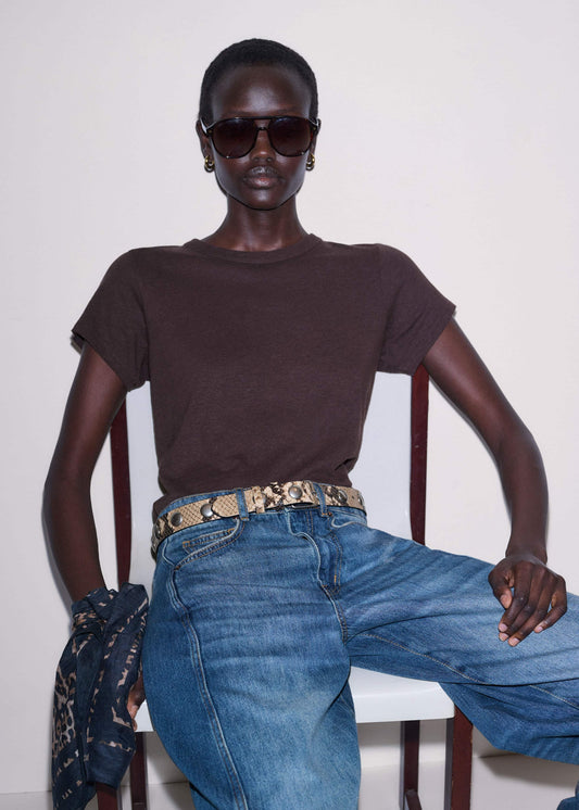 Brown Soft Washed Tee | ME+EM