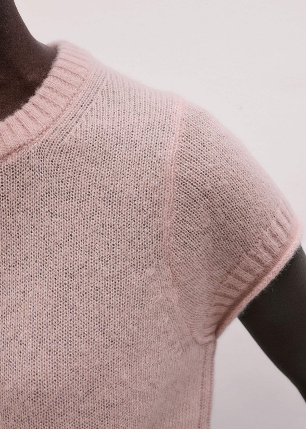 Pink Merino Cashmere Silk Straight Baby Tee | ME+EM