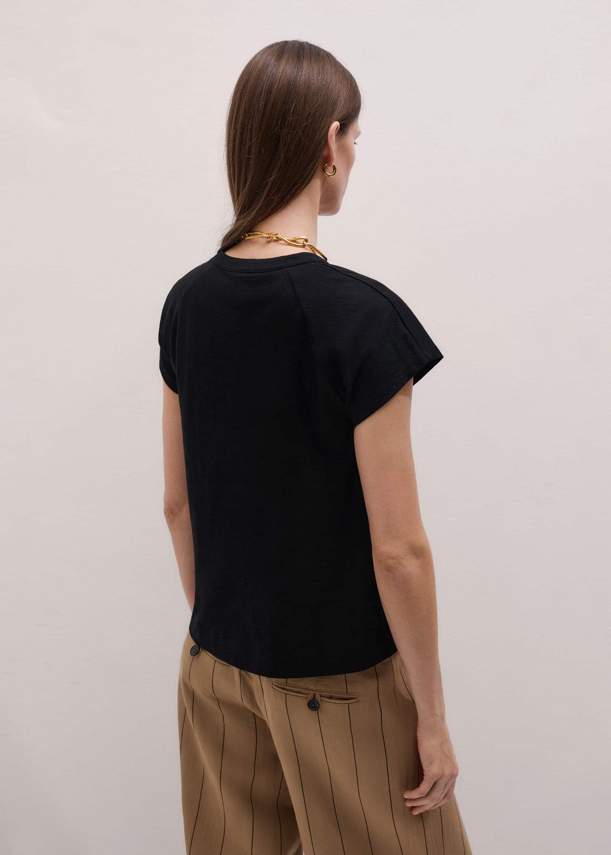 Black Open Placket Swing Top | ME+EM