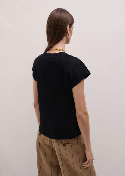 Black Open Placket Swing Top | ME+EM