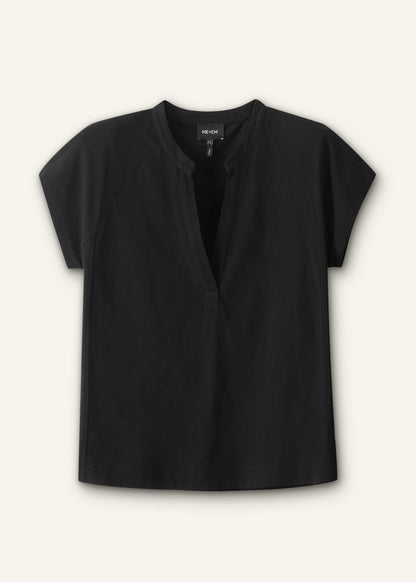 Black Open Placket Swing Top | ME+EM