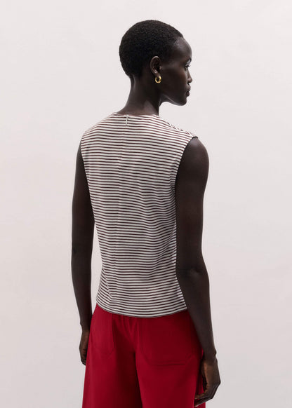 Brown Scarf Neck Tank | ME+EM