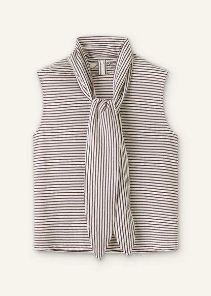 Brown Scarf Neck Tank | ME+EM
