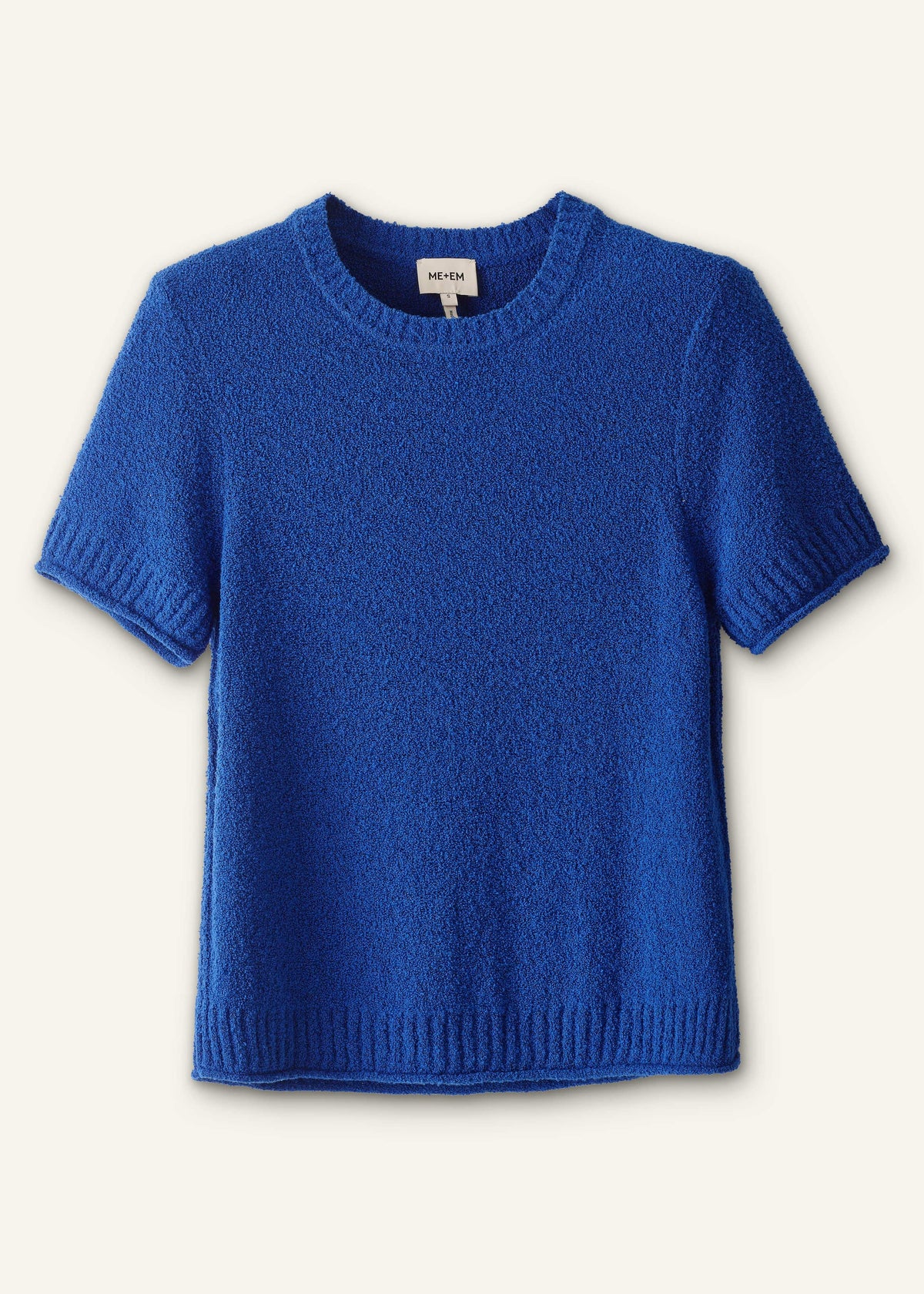 Blue Straight Knit Tee | ME+EM