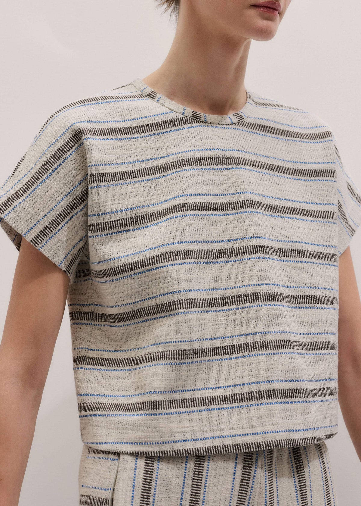 Cream Stripe Tee | ME+EM