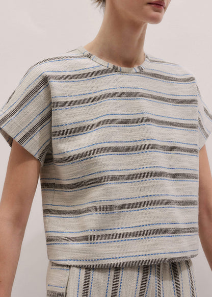 Cream Stripe Tee | ME+EM