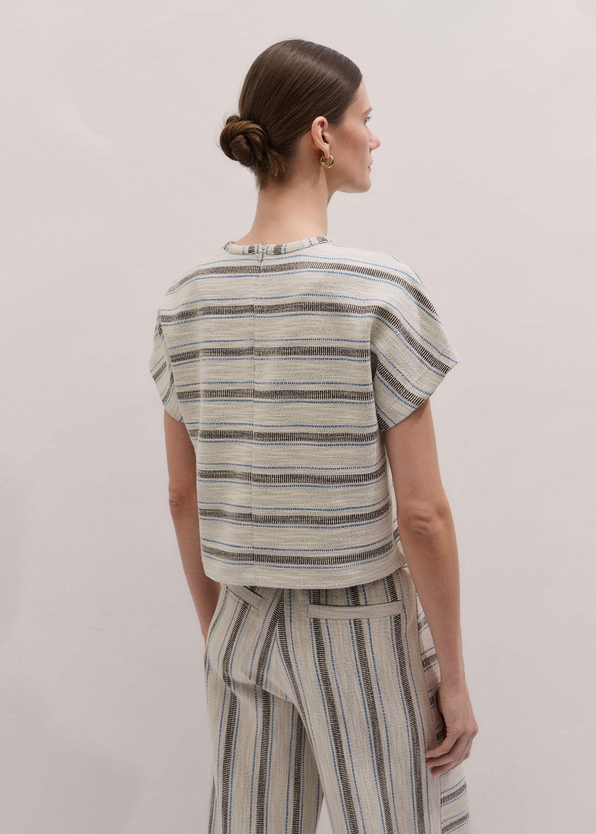 Cream Stripe Tee | ME+EM