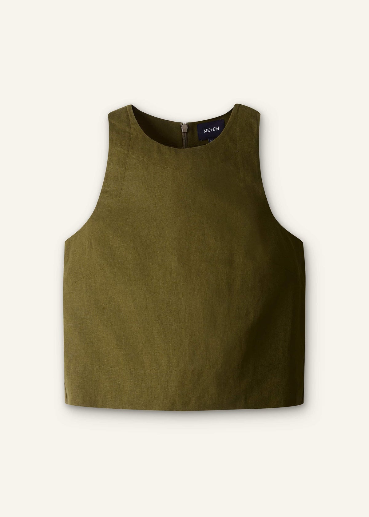 Olive Green Shell Crop Top | ME+EM