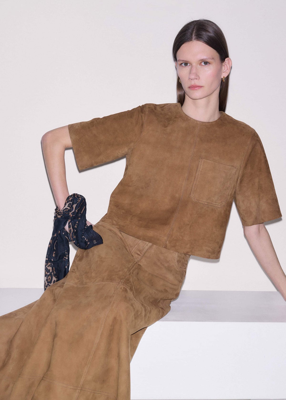 Brown Luxe Boxy T-Shirt | ME+EM
