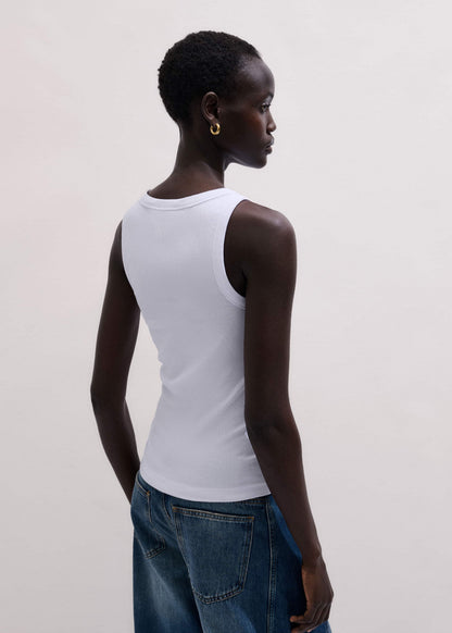White Ultimate Crew Neck Tank | ME+EM