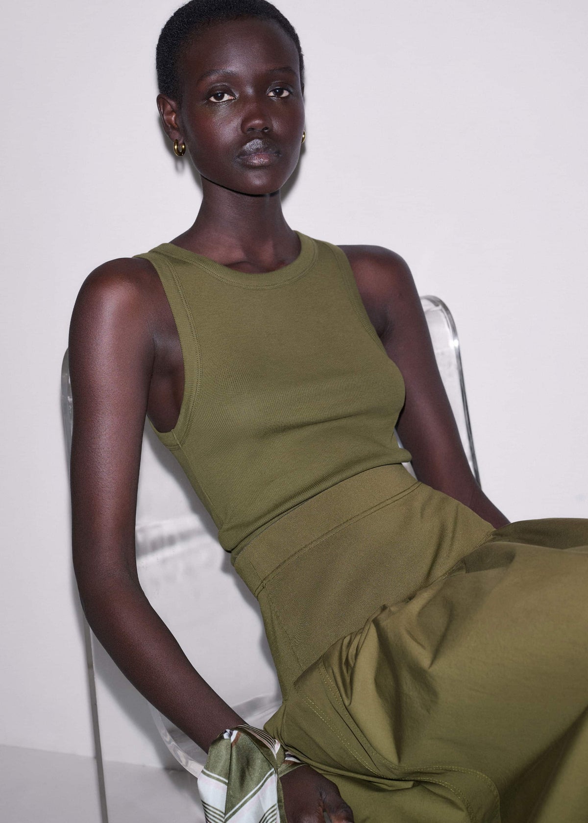 Olive Green Perfect Basic Vest | ME+EM