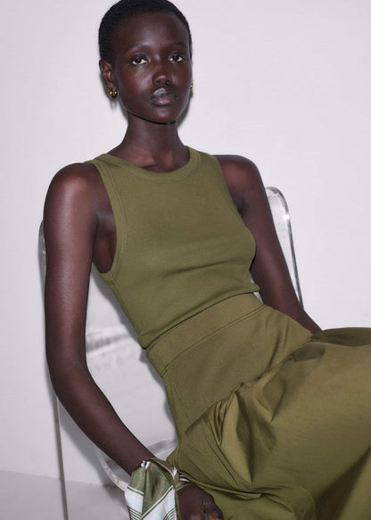 Olive Green Perfect Basic Vest | ME+EM