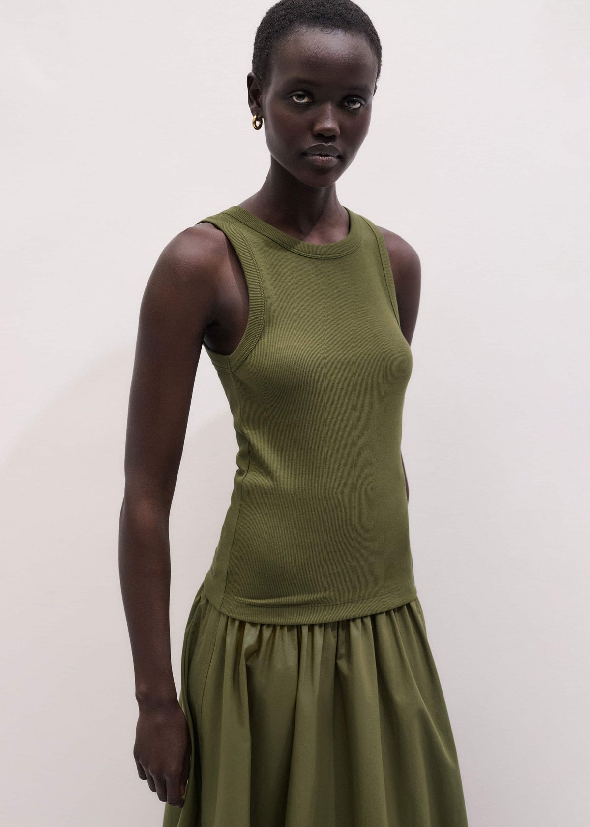 Olive Green Perfect Basic Vest | ME+EM