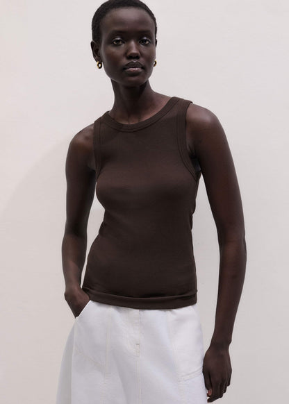 Brown Perfect Basic Vest | ME+EM