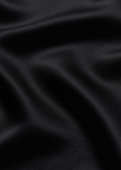 Black Silk Satin Evening Tank Top | ME+EM