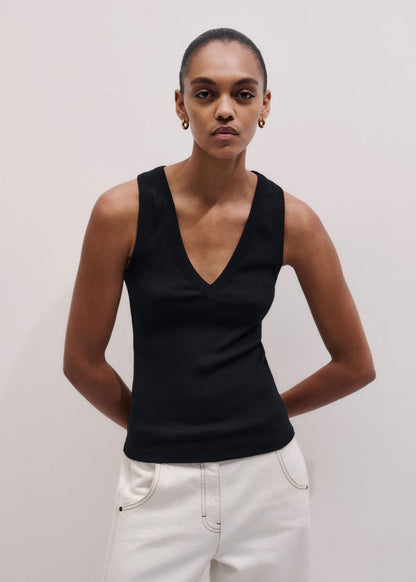 Black Ultimate V-Neck Vest | ME+EM