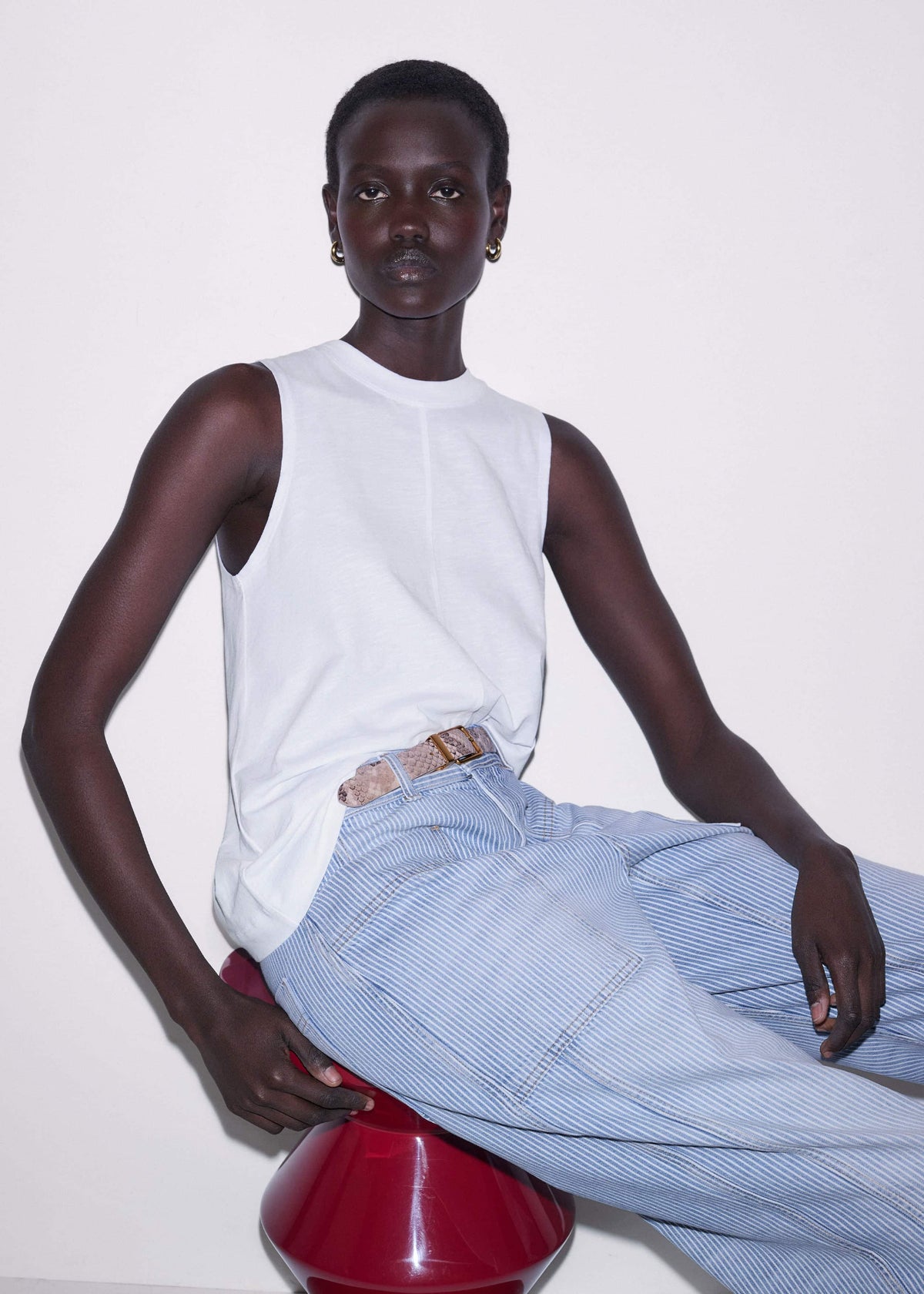 White Racerback Swing Top | ME+EM