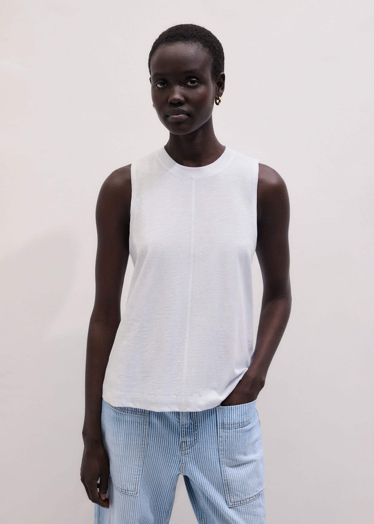 White Racerback Swing Top | ME+EM