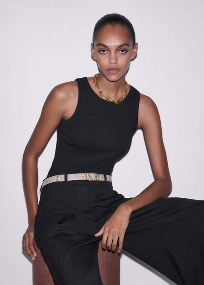 Black Ultimate Crew Neck Tank | ME+EM