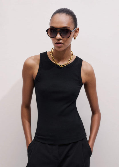 Black Ultimate Crew Neck Tank | ME+EM