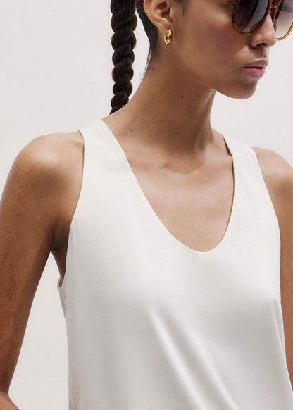 Cream Scoop Neck Vest | ME+EM