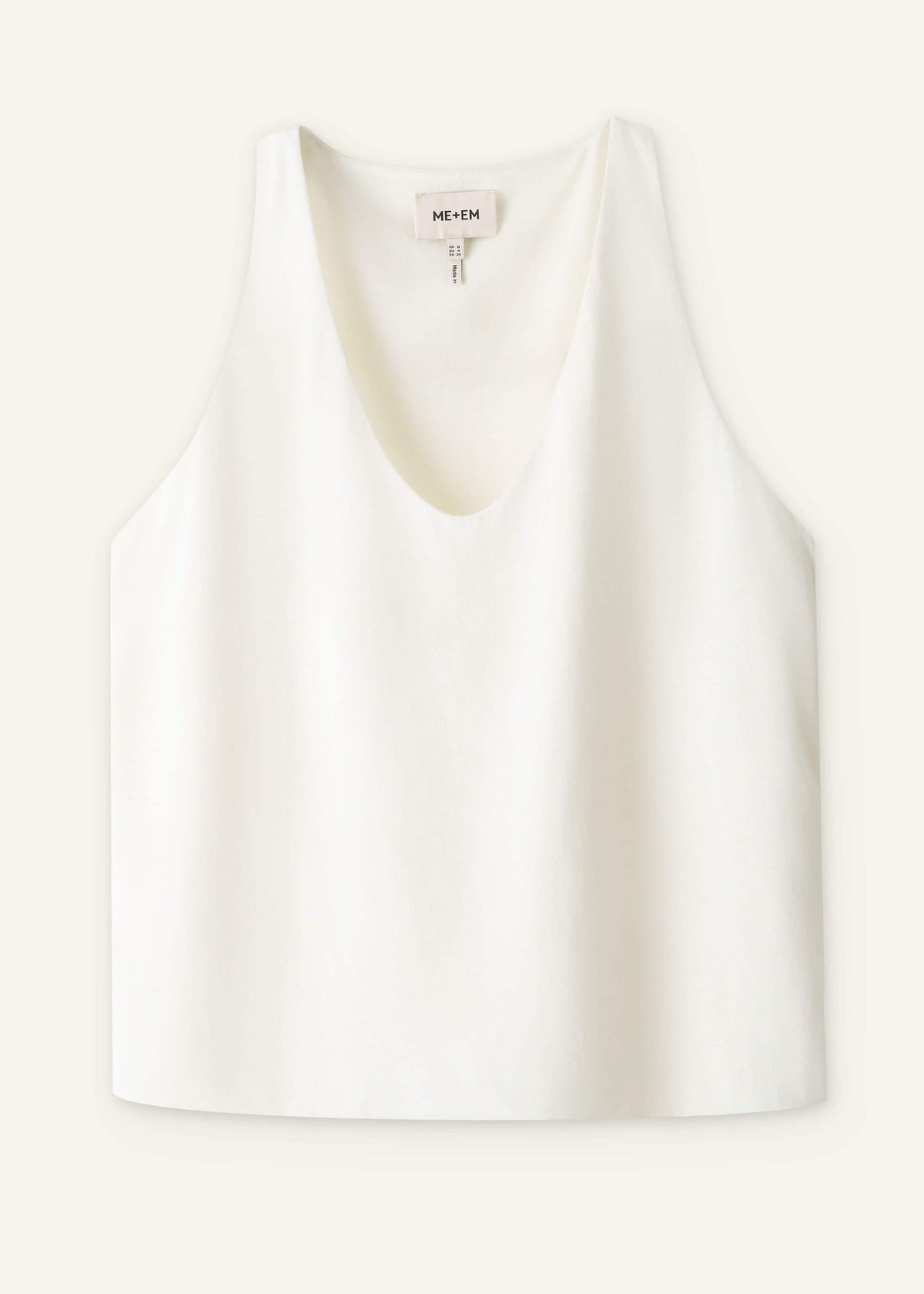 Cream Scoop Neck Vest | ME+EM