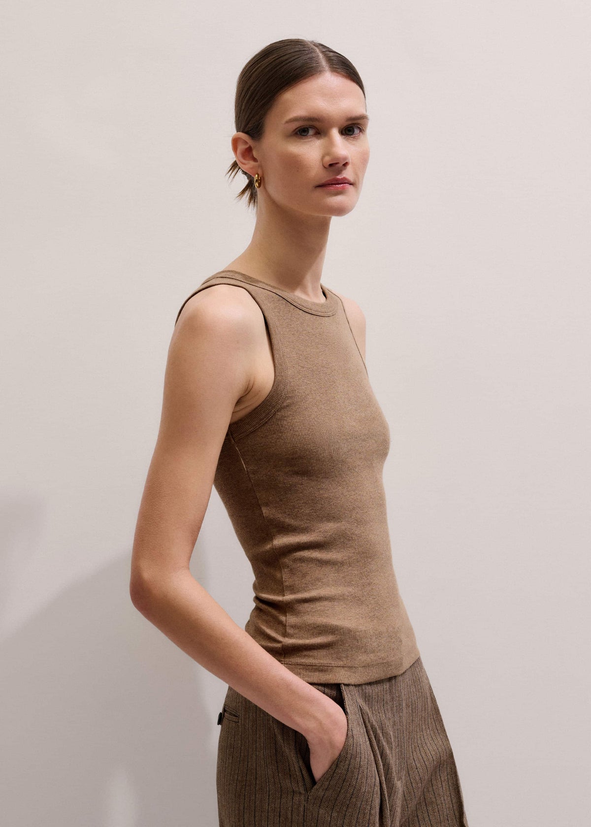 Camel Brown Ultimate Crew Neck Tank | ME+EM