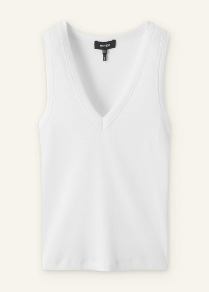 White Ultimate V-Neck Vest | ME+EM