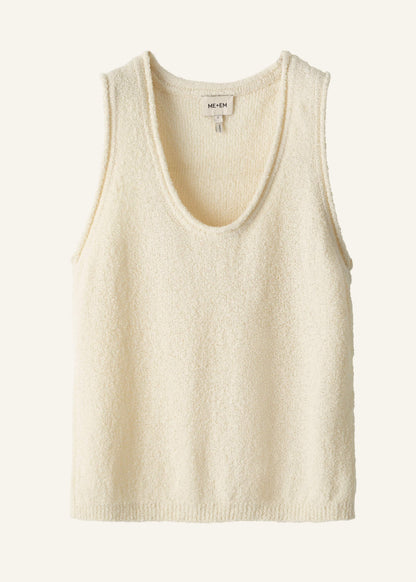 Cream Slim Knit Tank Top | ME+EM