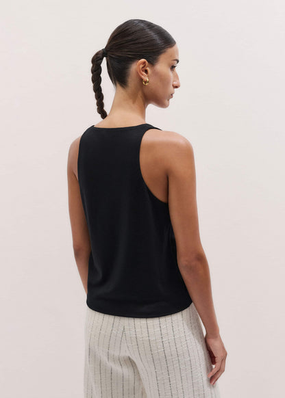 Black Scoop Neck Vest | ME+EM