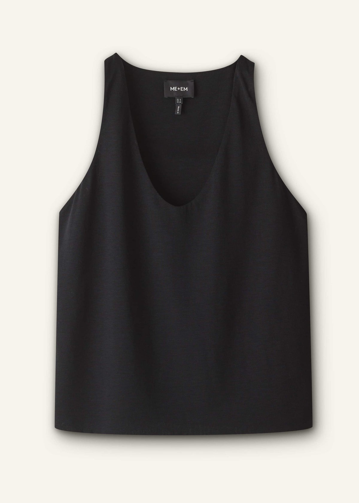 Black Scoop Neck Vest | ME+EM