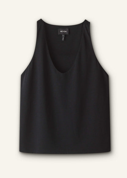 Black Scoop Neck Vest | ME+EM