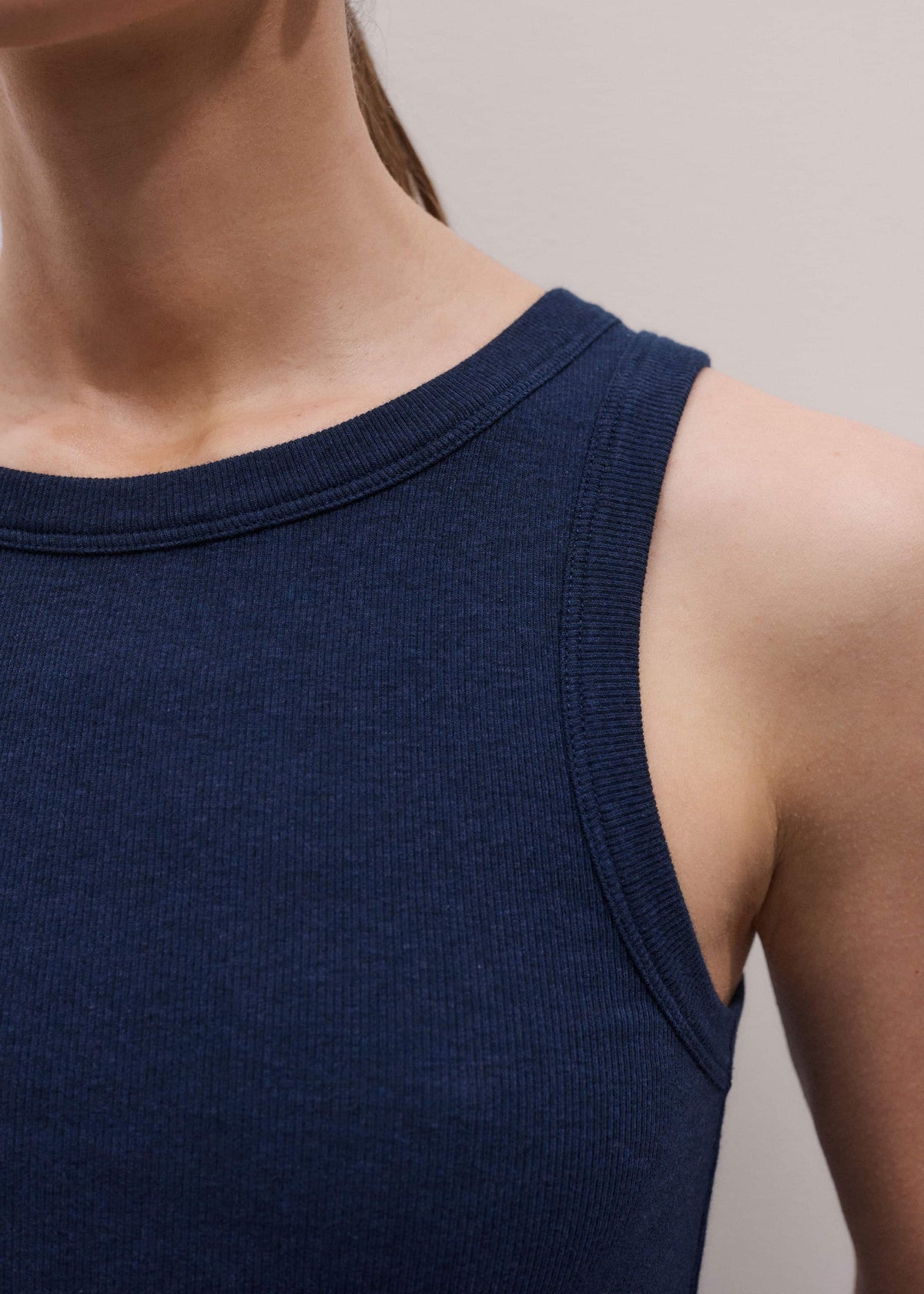 Navy Ultimate Crew Neck Perfect Basic Tank | ME+EM