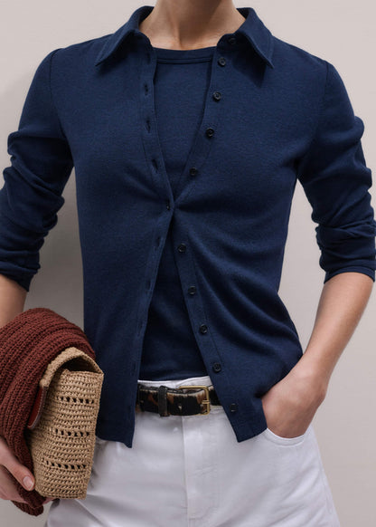Navy Ultimate Crew Neck Perfect Basic Tank | ME+EM