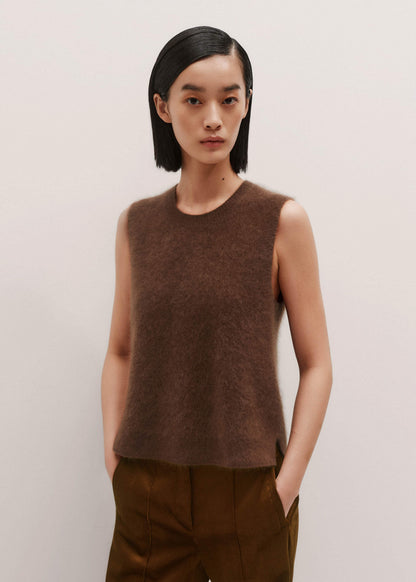 Brown Straight Sweater Vest | ME+EM