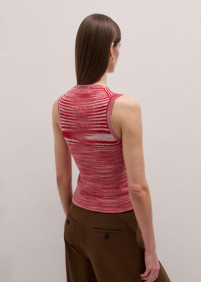 Red Spacedye Slim Fit Knit Vest | ME+EM