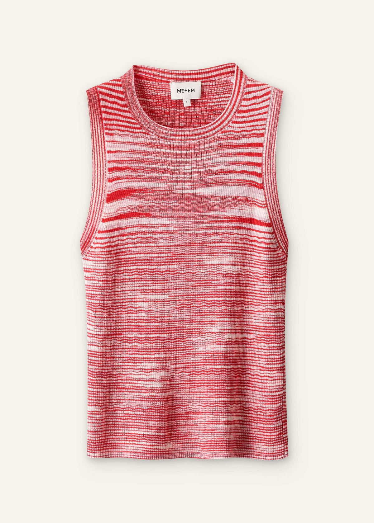 Red Spacedye Slim Fit Knit Vest | ME+EM