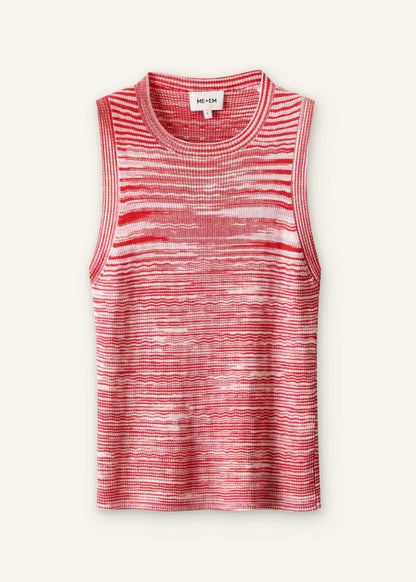 Red Spacedye Slim Fit Knit Vest | ME+EM
