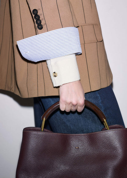 Cream Relaxed Knit Shirt | ME+EM
