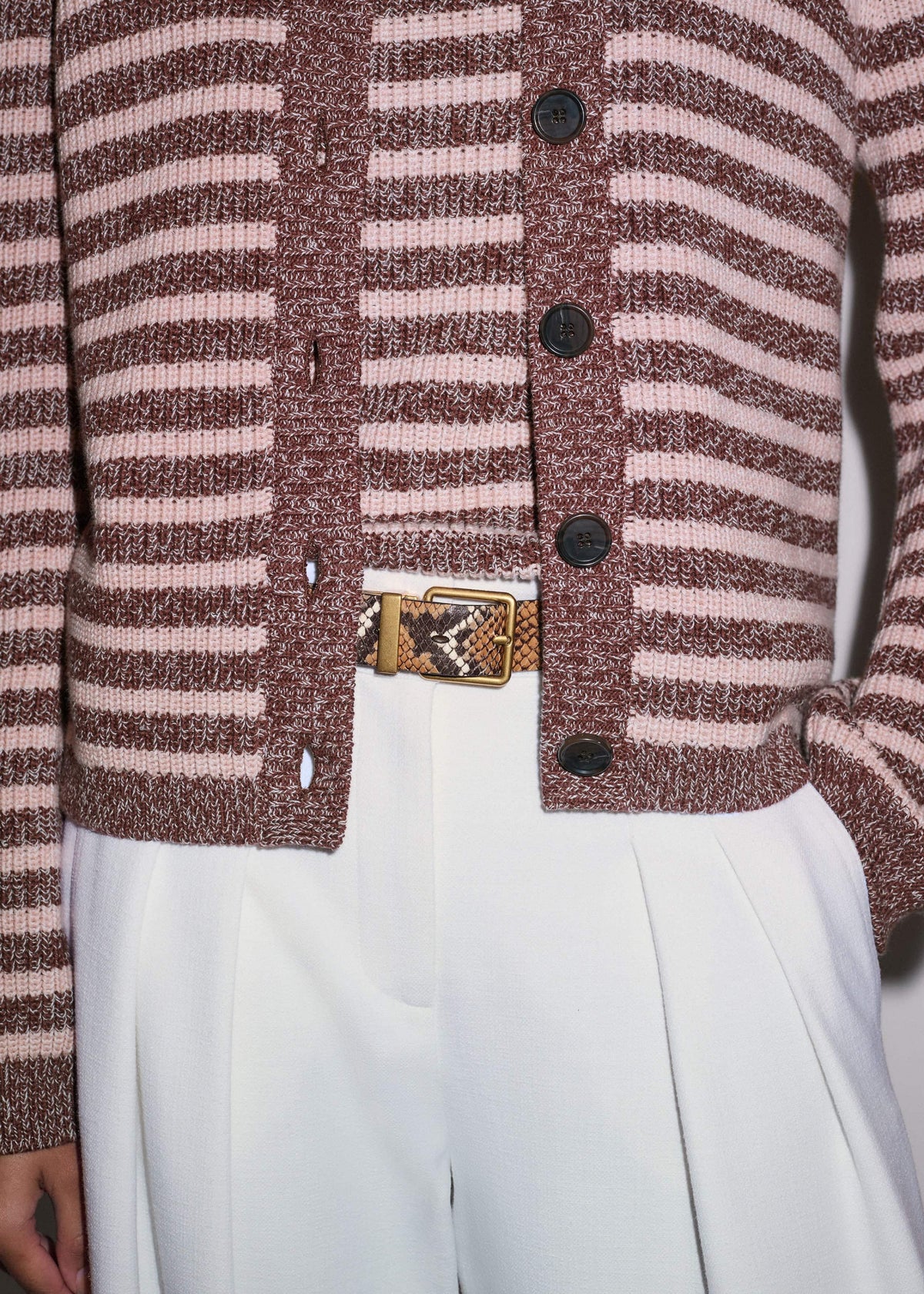 Cinnamon Brown Straight Cardigan | ME+EM