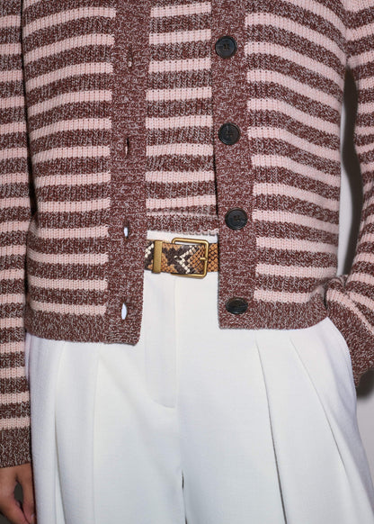 Cinnamon Brown Straight Cardigan | ME+EM