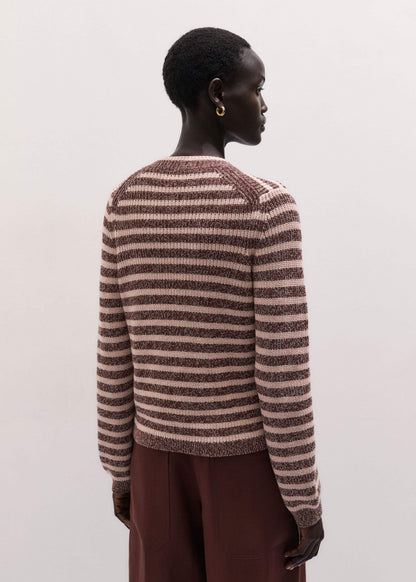 Cinnamon Brown Straight Cardigan | ME+EM