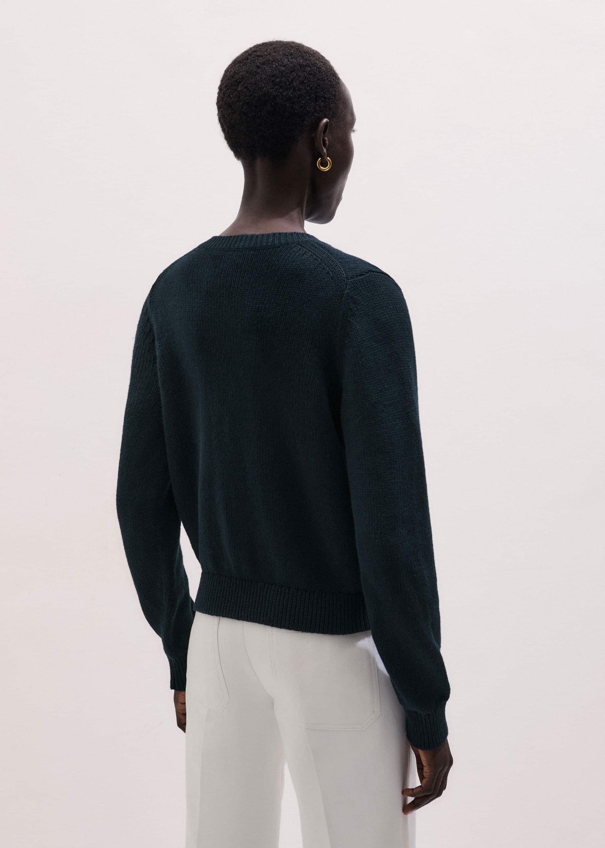 Navy Boxy Knit Straight Cardigan | ME+EM