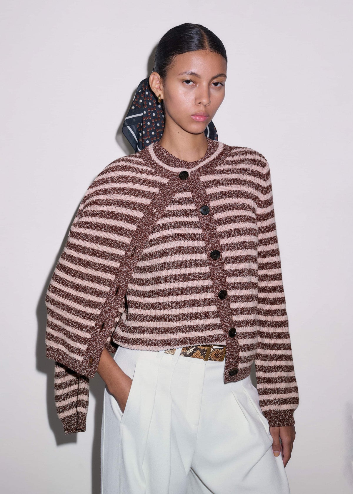 Cinnamon Brown Straight Knit Tee | ME+EM