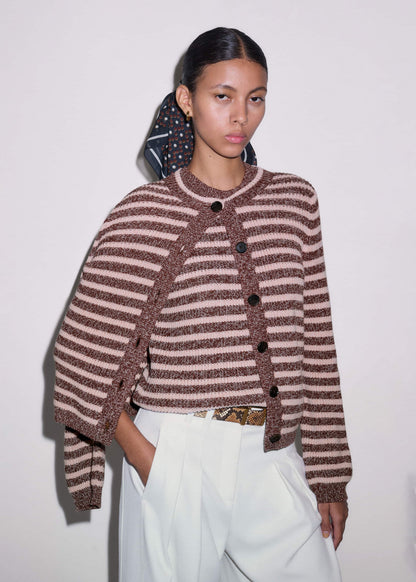 Cinnamon Brown Straight Knit Tee | ME+EM