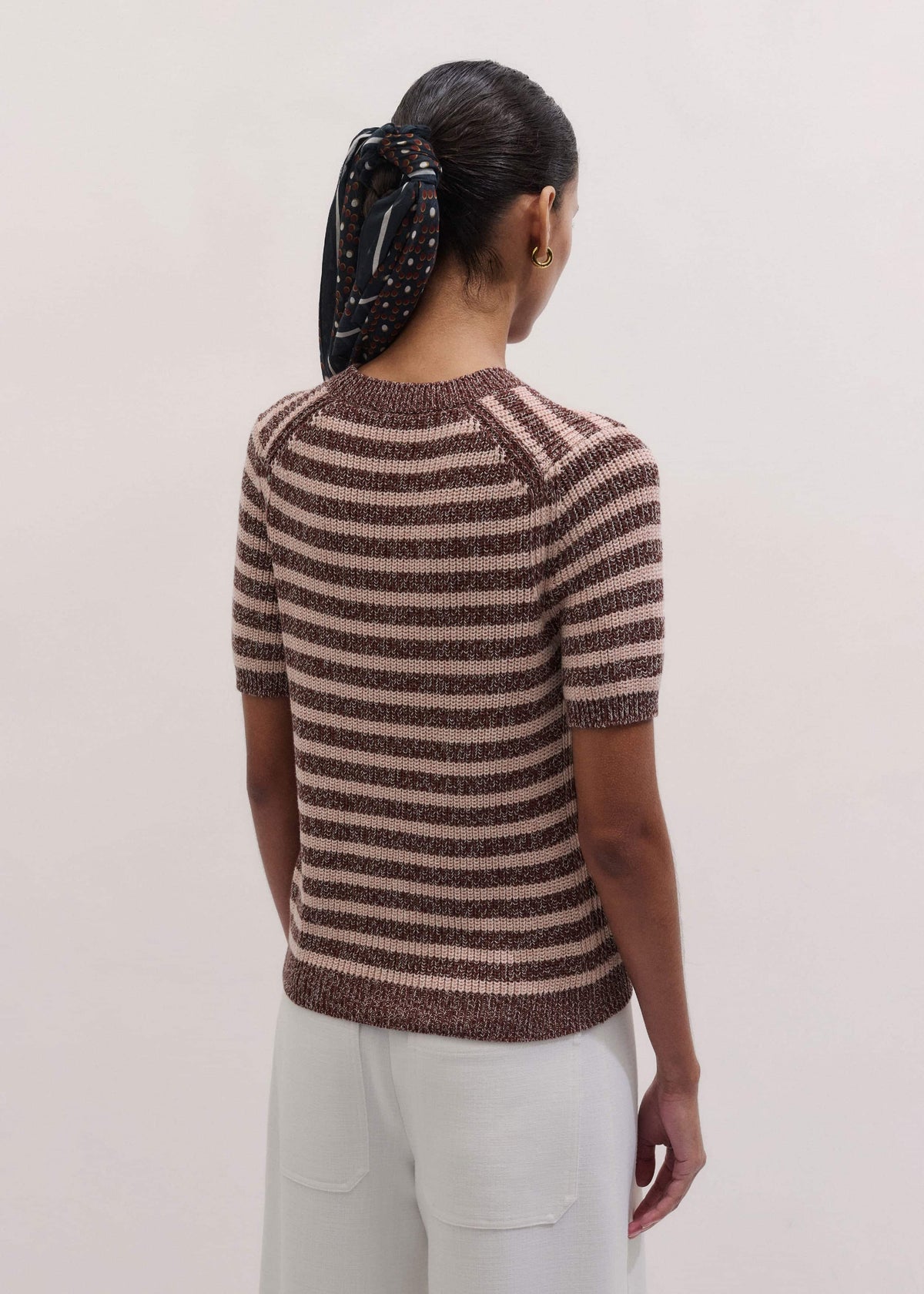 Cinnamon Brown Straight Knit Tee | ME+EM